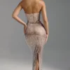 Rochie maxi bandeau cu ornamente Amaya, culoare Almond Rochie maxi bandeau cu ornamente Amaya, culoare Almond