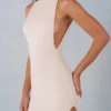 Rochie Maxi Cataleya Modal cu gât halter, culoare ivoriu Rochie Maxi Cataleya Modal cu gât halter, culoare ivoriu