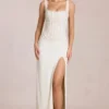 Rochie maxi cu corset din dantelă Zalia, de culoare ivoriu Rochie maxi cu corset din dantelă Zalia, de culoare ivoriu