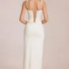Rochie maxi cu corset din dantelă Zalia, de culoare ivoriu Rochie maxi cu corset din dantelă Zalia, de culoare ivoriu