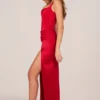 Rochie maxi cu corset și fante până la coapse Marleigh, în culoarea roșu trandafir Rochie maxi cu corset și fante până la coapse Marleigh, în culoarea roșu trandafir