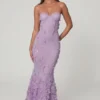 Rochie maxi cu corset și șireturi Amal, în culoarea liliac Rochie maxi cu corset și șireturi Amal, în culoarea liliac