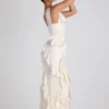 Rochie maxi cu corset și volane Ambrosia, de culoare ivoriu Rochie maxi cu corset și volane Ambrosia, de culoare ivoriu