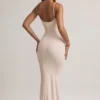 Rochie Maxi cu decolteu rotund și bretele Salma din modal, cu imprimeu în dungi Rochie Maxi cu decolteu rotund și bretele Salma din modal, cu imprimeu în dungi
