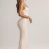Rochie Maxi cu decolteu rotund și bretele Salma din modal, cu imprimeu în dungi Rochie Maxi cu decolteu rotund și bretele Salma din modal, cu imprimeu în dungi