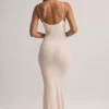 Rochie Maxi cu decolteu rotund și bretele Salma din modal, cu imprimeu în dungi Rochie Maxi cu decolteu rotund și bretele Salma din modal, cu imprimeu în dungi