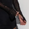 Rochie maxi cu decupaj lateral și ornamente San Marino, negru Rochie maxi cu decupaj lateral și ornamente San Marino, negru