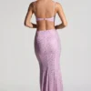 Rochie maxi cu decupaje și ornamente Lucienne, în nuanța roz bujor Rochie maxi cu decupaje și ornamente Lucienne, în nuanța roz bujor