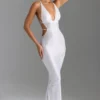 Rochie maxi cu decupaje și spate decupat Magdalena, alb Rochie maxi cu decupaje și spate decupat Magdalena, alb