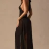 Rochie Maxi cu gât halter Coralie, negru Rochie Maxi cu gât halter Coralie, negru
