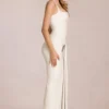 Rochie maxi cu guler pătrat și drapaj Nayeli, culoare Ivory Rochie maxi cu guler pătrat și drapaj Nayeli, culoare Ivory