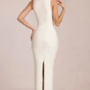 Rochie maxi cu guler pătrat și drapaj Nayeli, culoare Ivory Rochie maxi cu guler pătrat și drapaj Nayeli, culoare Ivory