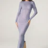 Rochie maxi cu mâneci lungi și decorațiuni Yasmin, albastră Rochie maxi cu mâneci lungi și decorațiuni Yasmin, albastră