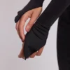 Rochie maxi cu mâneci lungi și glugă Desdemona, negru Rochie maxi cu mâneci lungi și glugă Desdemona, negru