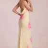 Rochie maxi din șifon Fioren cu imprimeu floral galben Rochie maxi din șifon Fioren cu imprimeu floral galben