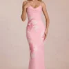 Rochie maxi din șifon Fioren cu imprimeu floral roz Rochie maxi din șifon Fioren cu imprimeu floral roz
