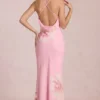 Rochie maxi din șifon Fioren cu imprimeu floral roz Rochie maxi din șifon Fioren cu imprimeu floral roz