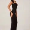 Rochie Maxi Dolcezza cu decolteu în formă de inimă, negru Rochie Maxi Dolcezza cu decolteu în formă de inimă, negru