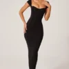 Rochie Maxi Dolcezza cu decolteu în formă de inimă, negru Rochie Maxi Dolcezza cu decolteu în formă de inimă, negru