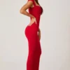 Rochie Maxi Dolcezza cu decolteu în formă de inimă, roșie Rochie Maxi Dolcezza cu decolteu în formă de inimă, roșie