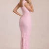 Rochie maxi Elisa cu decolteu în formă de inimă, în nuanța Blossom Pink Rochie maxi Elisa cu decolteu în formă de inimă, în nuanța Blossom Pink