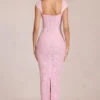 Rochie maxi Elisa cu decolteu în formă de inimă, în nuanța Blossom Pink Rochie maxi Elisa cu decolteu în formă de inimă, în nuanța Blossom Pink