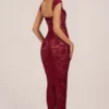 Rochie maxi Elisa cu decolteu în formă de inimă, în roșu cireș Rochie maxi Elisa cu decolteu în formă de inimă, în roșu cireș