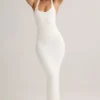 Rochie Maxi Imelda din modal cu spate în formă de U, albă Rochie Maxi Imelda din modal cu spate în formă de U, albă