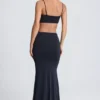 Rochie maxi Julitta cu decupaje și detalii metalice, negru