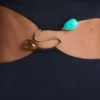 Rochie maxi Julitta cu decupaje și detalii metalice, negru