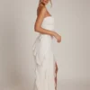 Rochie maxi Nevali cu detalii volane, de culoare ivoriu Rochie maxi Nevali cu detalii volane, de culoare ivoriu