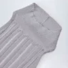 Rochie maxi Solara cu gât halter și spate decupat, argintie