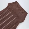Rochie maxi Solara cu gât halter și spate decupat, în culoarea bronz