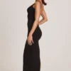 Rochie maxi Soreia cu gât pătrat din Modal, negru