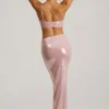 Rochie maxi transparentă cu paiete și decupaj pe un umăr Isabel, în nuanța liliac Rochie maxi transparentă cu paiete și decupaj pe un umăr Isabel, în nuanța liliac