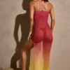 Rochie maxi transparentă Sorbetto în galben multicolor Rochie maxi transparentă Sorbetto în galben multicolor