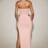 Rochie maxi Zorya din jersey moale, cu decupaje, în roz Rochie maxi Zorya din jersey moale, cu decupaje, în roz