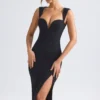 Rochie Midaxi Aiko cu decolteu în formă de inimă, negru Rochie Midaxi Aiko cu decolteu în formă de inimă, negru