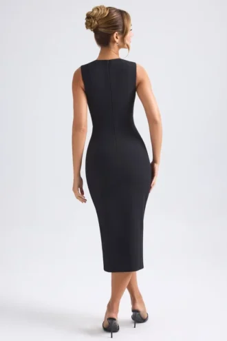 Rochie Midaxi Aiko cu decolteu în formă de inimă, negru Rochie Midaxi Aiko cu decolteu în formă de inimă, negru