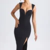 Rochie Midaxi Aiko cu decolteu în formă de inimă, negru Rochie Midaxi Aiko cu decolteu în formă de inimă, negru