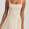 Rochie midi A-line din modal Aireen, culoare ivoriu Rochie midi A-line din modal Aireen, culoare ivoriu