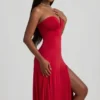 Rochie midi A-line fără bretele din jersey elastic Joely, în culoarea True Red Rochie midi A-line fără bretele din jersey elastic Joely, în culoarea True Red
