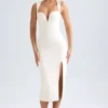 Rochie midi Aiko cu decolteu în formă de inimă, culoare ivoriu Rochie midi Aiko cu decolteu în formă de inimă, culoare ivoriu