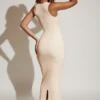 Rochie midi Ainslee cu gât pătrat, culoare ivoriu Rochie midi Ainslee cu gât pătrat, culoare ivoriu