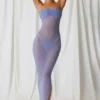 Rochie midi bandeau cu volane Papeete în violet lavandă Rochie midi bandeau cu volane Papeete în violet lavandă