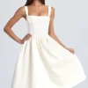 Rochie midi cu corset drapat Marguerite, culoare ivoriu Rochie midi cu corset drapat Marguerite, culoare ivoriu