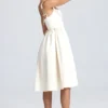 Rochie midi cu corset drapat Marguerite, culoare ivoriu Rochie midi cu corset drapat Marguerite, culoare ivoriu