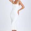 Rochie midi cu dantelă Petula, albă Rochie midi cu dantelă Petula, albă