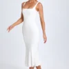 Rochie midi cu dantelă Petula, albă Rochie midi cu dantelă Petula, albă