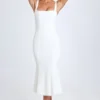 Rochie midi cu dantelă Petula, albă Rochie midi cu dantelă Petula, albă